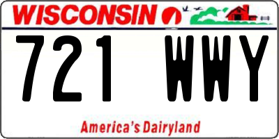 WI license plate 721WWY