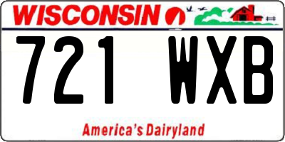 WI license plate 721WXB