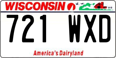 WI license plate 721WXD