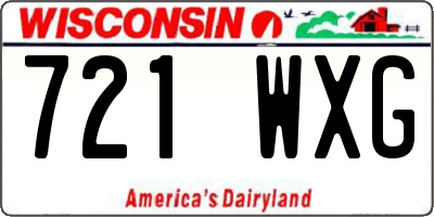 WI license plate 721WXG