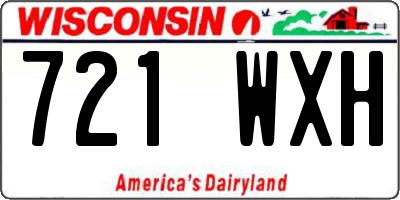 WI license plate 721WXH