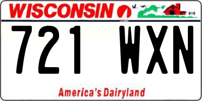 WI license plate 721WXN