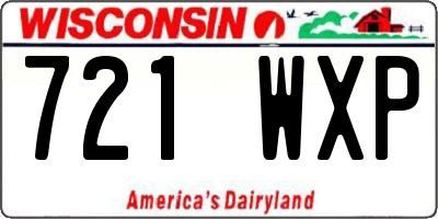 WI license plate 721WXP