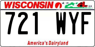 WI license plate 721WYF