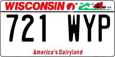 WI license plate 721WYP