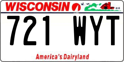 WI license plate 721WYT