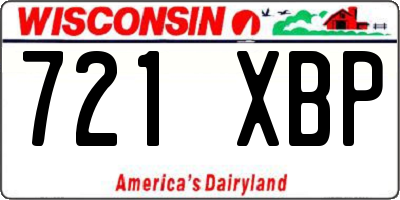 WI license plate 721XBP