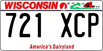 WI license plate 721XCP