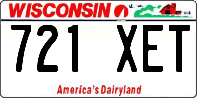 WI license plate 721XET