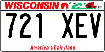 WI license plate 721XEV