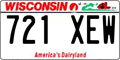 WI license plate 721XEW