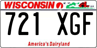 WI license plate 721XGF