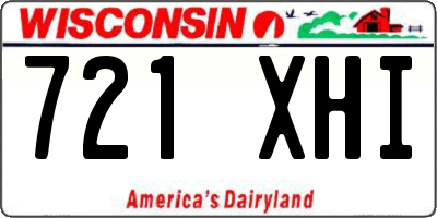 WI license plate 721XHI