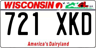WI license plate 721XKD