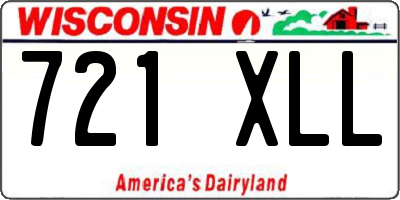 WI license plate 721XLL
