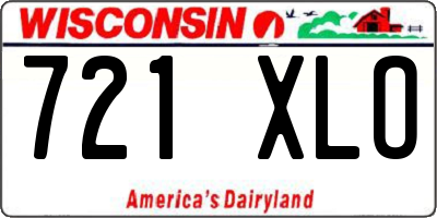 WI license plate 721XLO