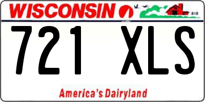 WI license plate 721XLS