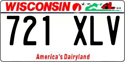 WI license plate 721XLV