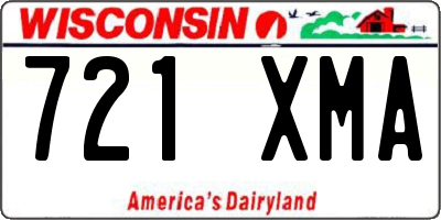 WI license plate 721XMA