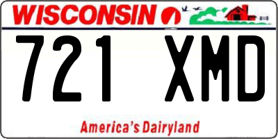 WI license plate 721XMD