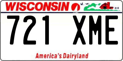 WI license plate 721XME