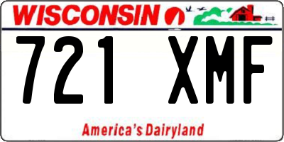 WI license plate 721XMF