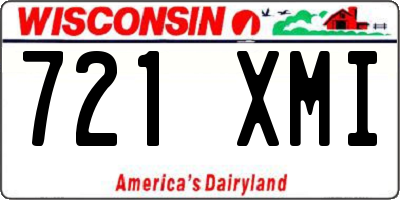 WI license plate 721XMI