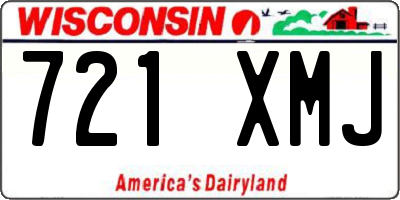 WI license plate 721XMJ