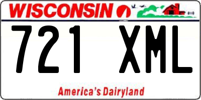 WI license plate 721XML