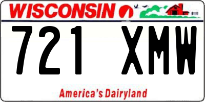 WI license plate 721XMW