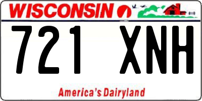 WI license plate 721XNH