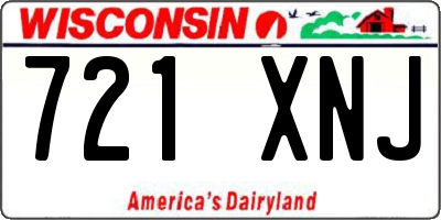WI license plate 721XNJ
