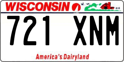 WI license plate 721XNM