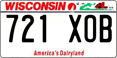 WI license plate 721XOB