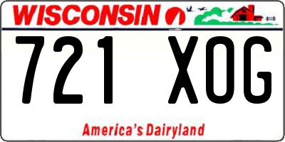 WI license plate 721XOG