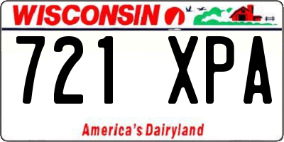WI license plate 721XPA