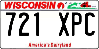 WI license plate 721XPC