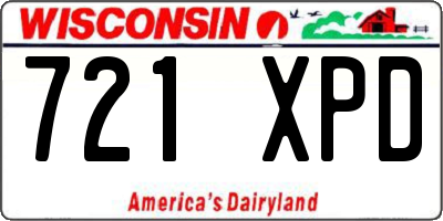 WI license plate 721XPD