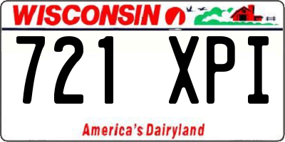 WI license plate 721XPI