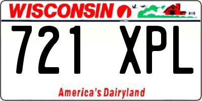 WI license plate 721XPL