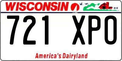 WI license plate 721XPO