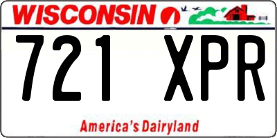 WI license plate 721XPR