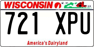 WI license plate 721XPU