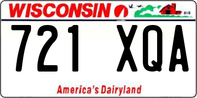 WI license plate 721XQA
