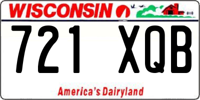 WI license plate 721XQB