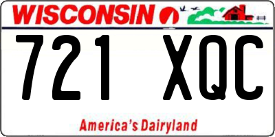WI license plate 721XQC