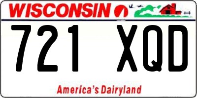 WI license plate 721XQD
