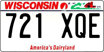 WI license plate 721XQE