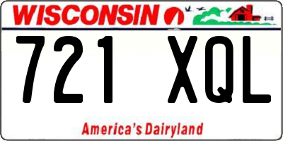 WI license plate 721XQL