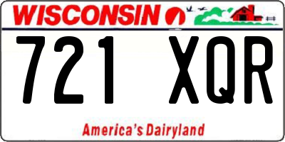 WI license plate 721XQR